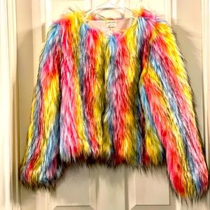 Faux Fur colorful jacket